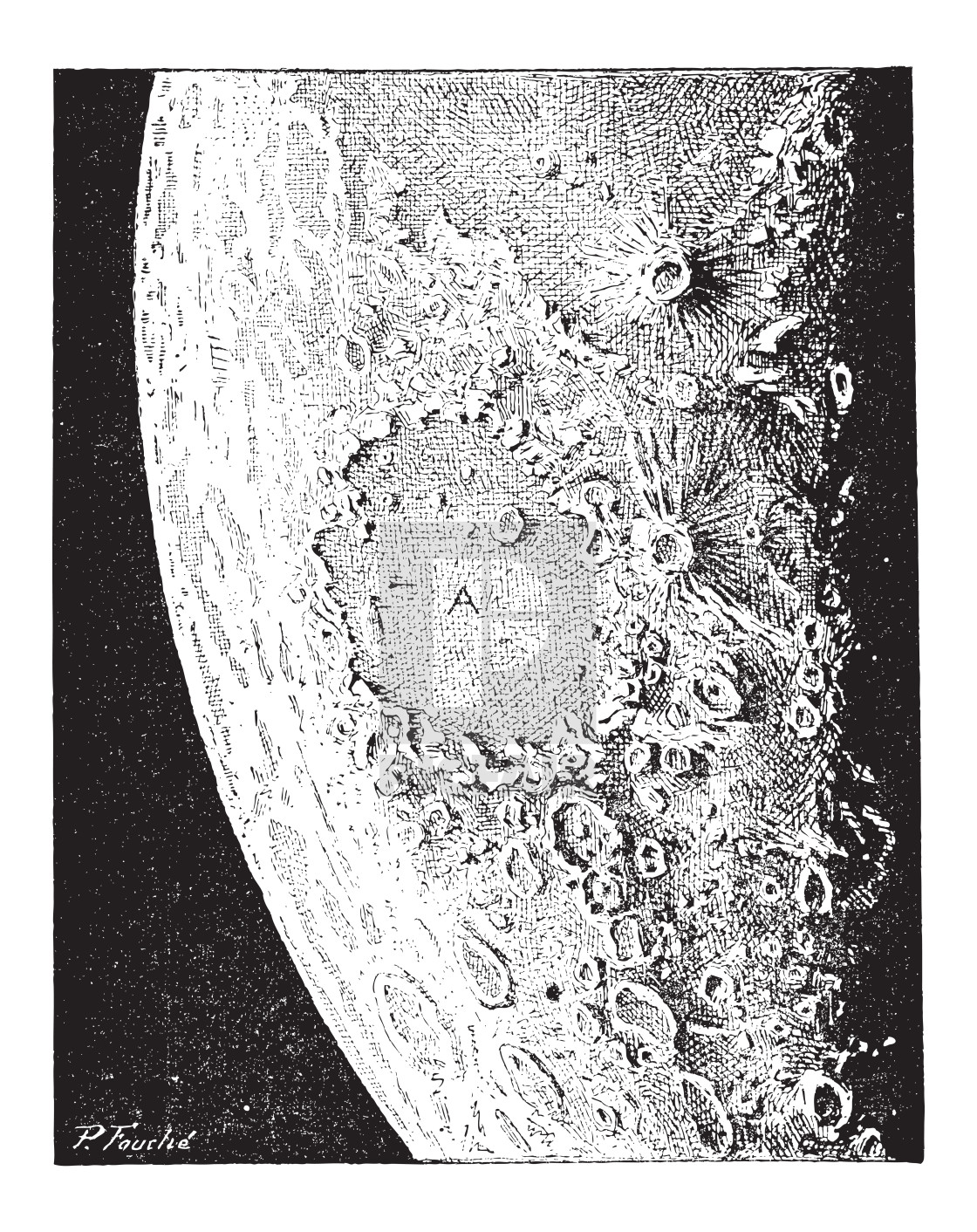 Лунные кратеры рисунок